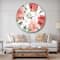 Designart 'Country Flower Snowflakes I Traditional Wall Clock